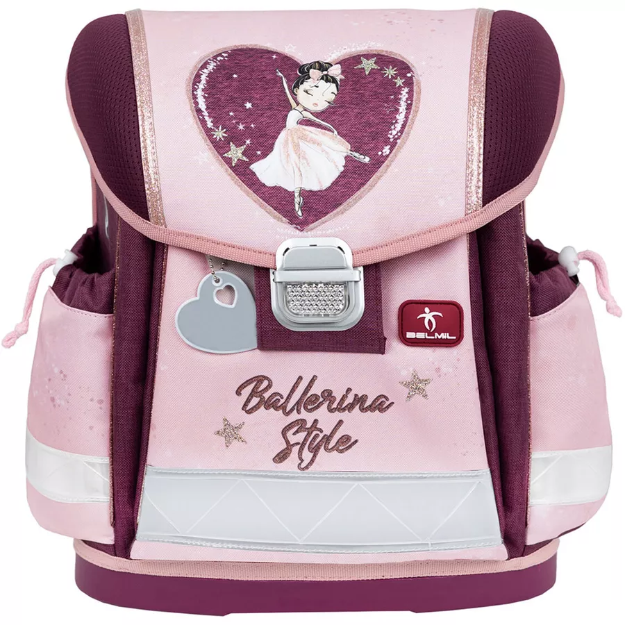 Belmil Schulranzen Classy Schulranzen Set 5-teilig mit Brustgurt Ballerina Style