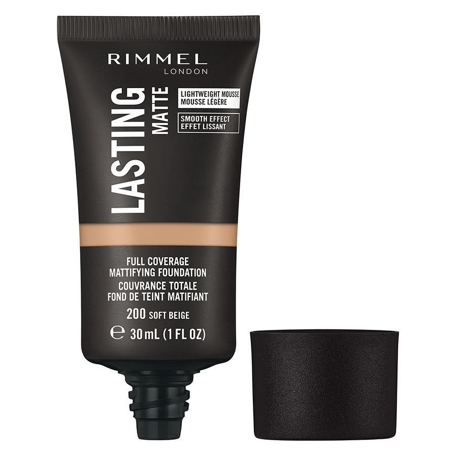 Rimmel London Lasting Finish Matte Foundation 200 Soft Beige 30ml