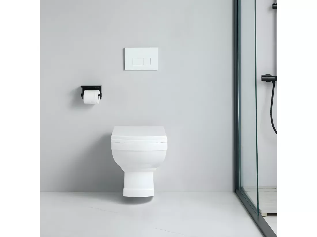 Cuvette WC rétro suspendu MECHELL en céramique