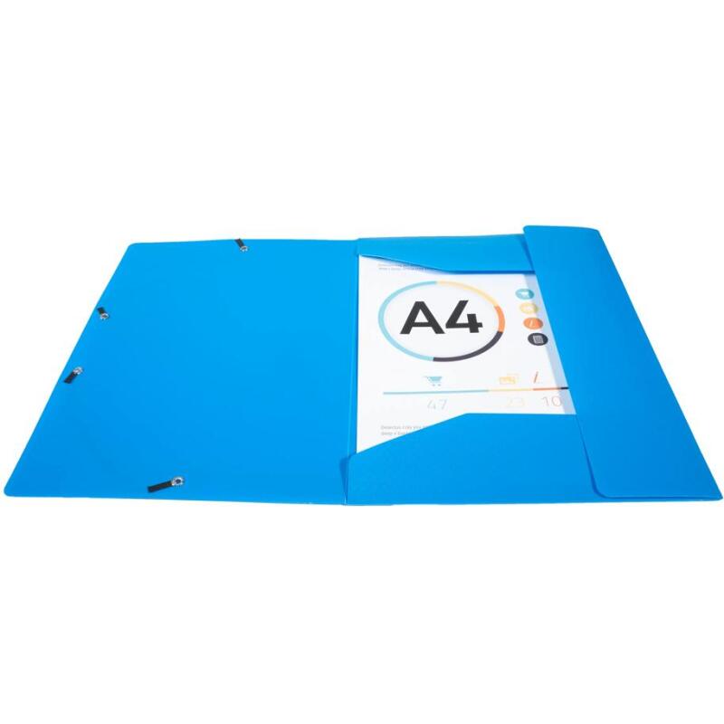 Chemise à élastiques 3 rabats PP OPAK - A4 - Bleu clair