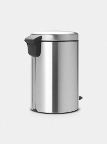 NewIcon Pedaalemmer, 12 liter, kunststof binnenemmer - Matt Steel