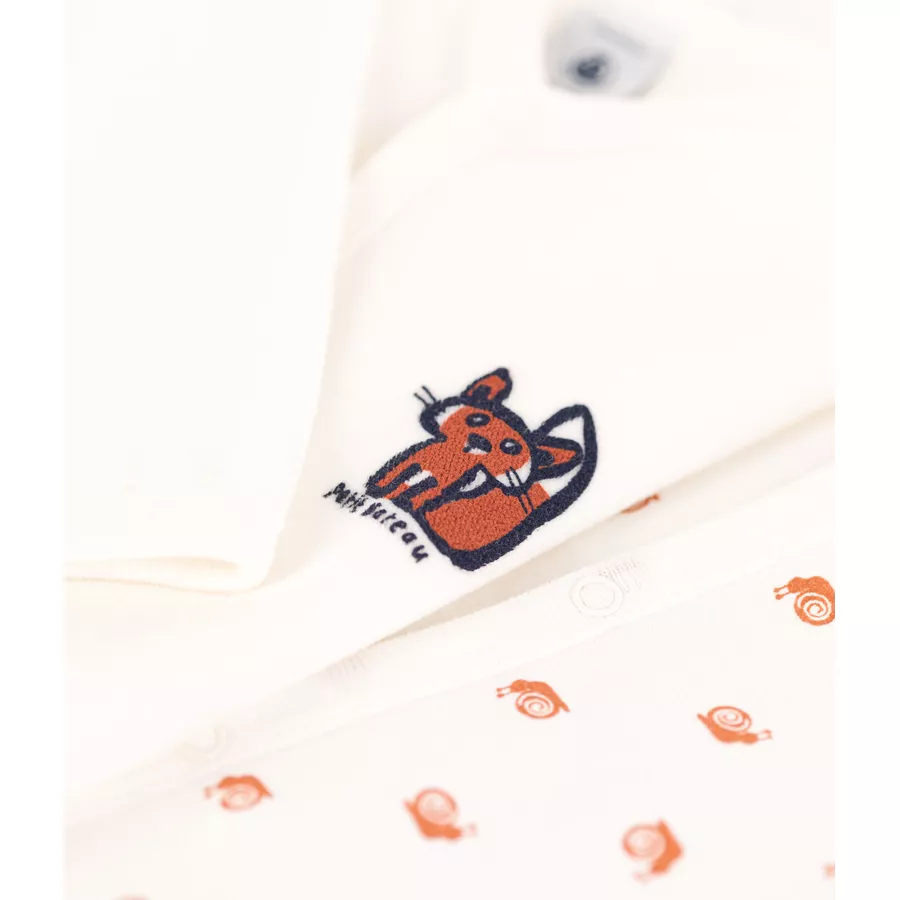 Petit Bateau Schlafoverall 2er Pack weiß