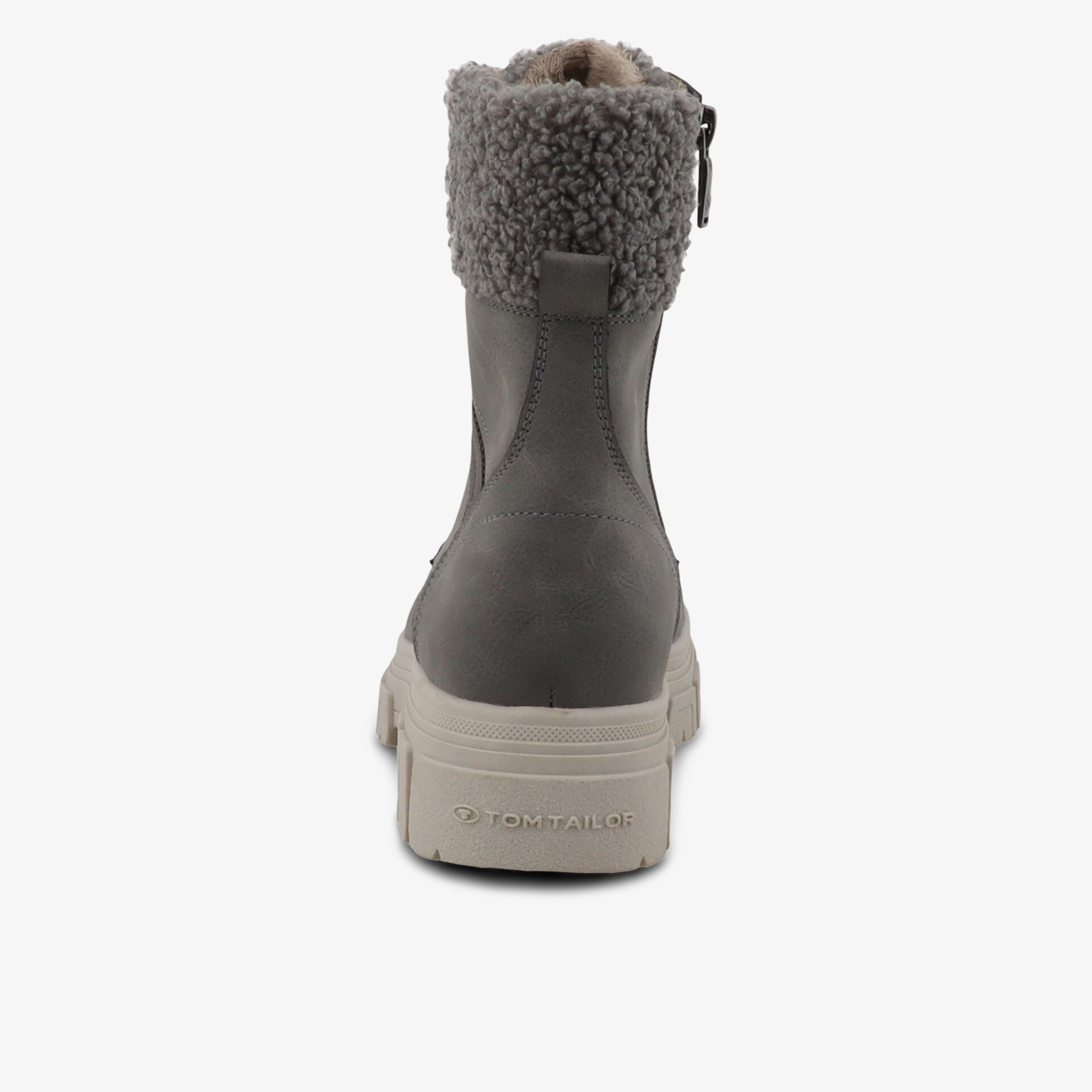 TOM TAILOR Damen Schnürstiefeletten grau