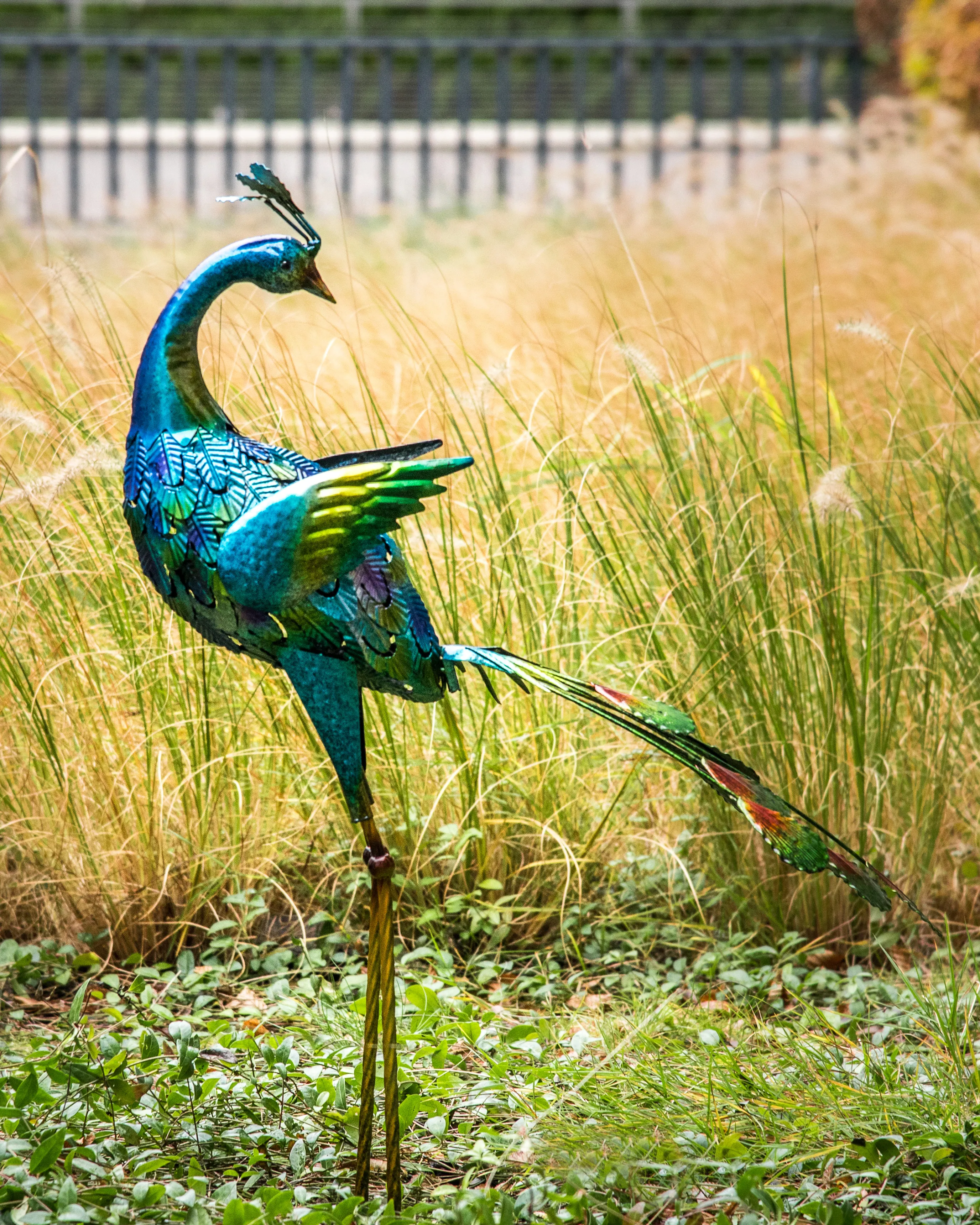 Tuinbeeld PEACOCK Blauw