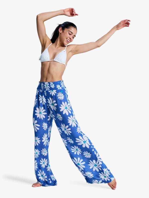 Along The Sunset Pantalon léger Bleu Femme