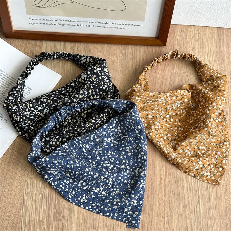 enthice - Bandana hoofdband met bloemenprint