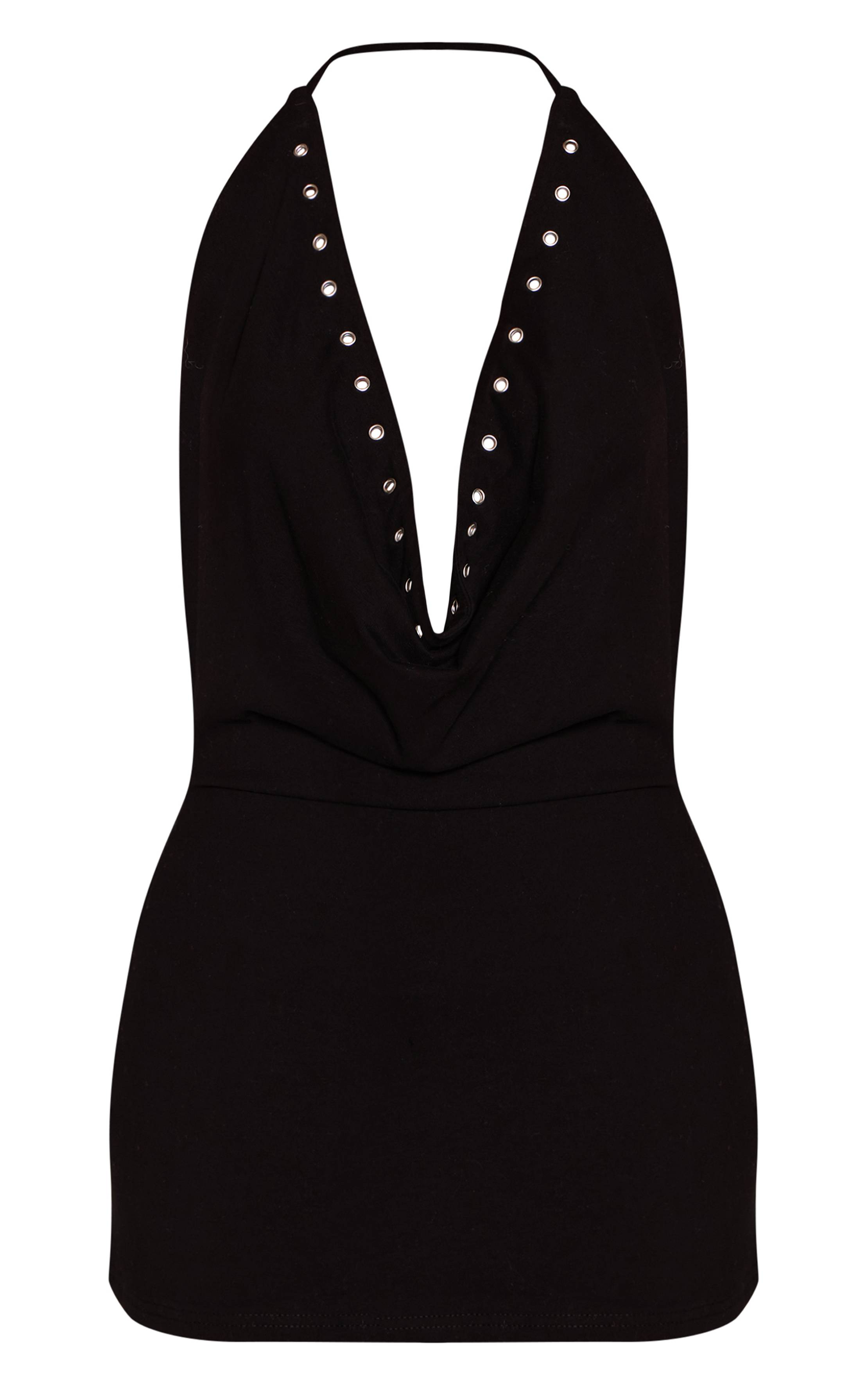 Mini Robe Dos Nu À Col Bénitier Avec Œillets Petite