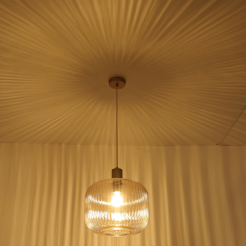 KARWEI hanglamp Flynn XL bruin Ø35cm