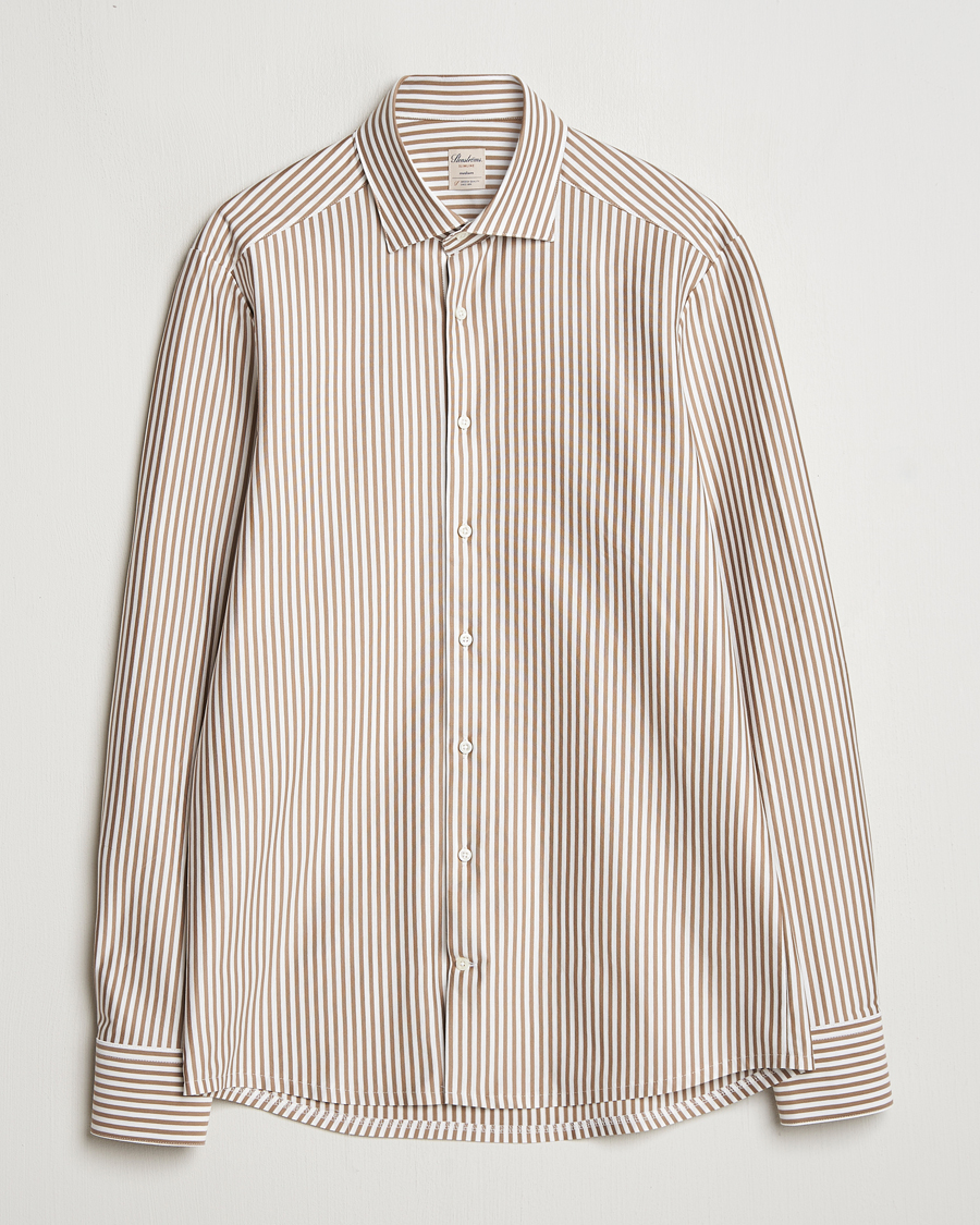 Stenströms Striped Jersey Shirt Beige