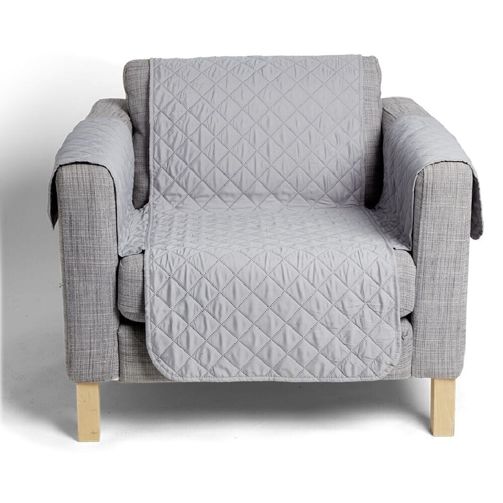 Protège fauteuil L165xH179cm molleton gris foncé
