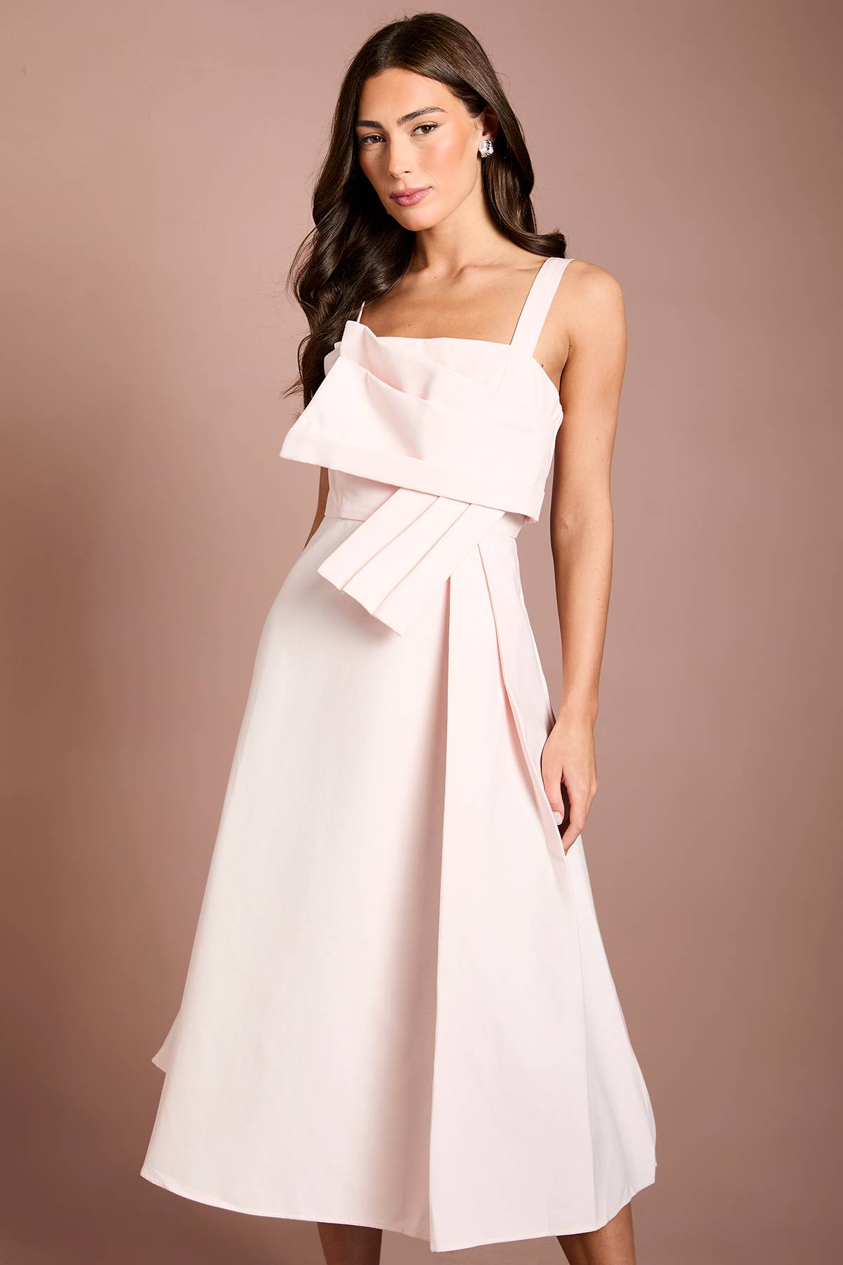 Coast Robe Midi À Détail Torsadé Plissé