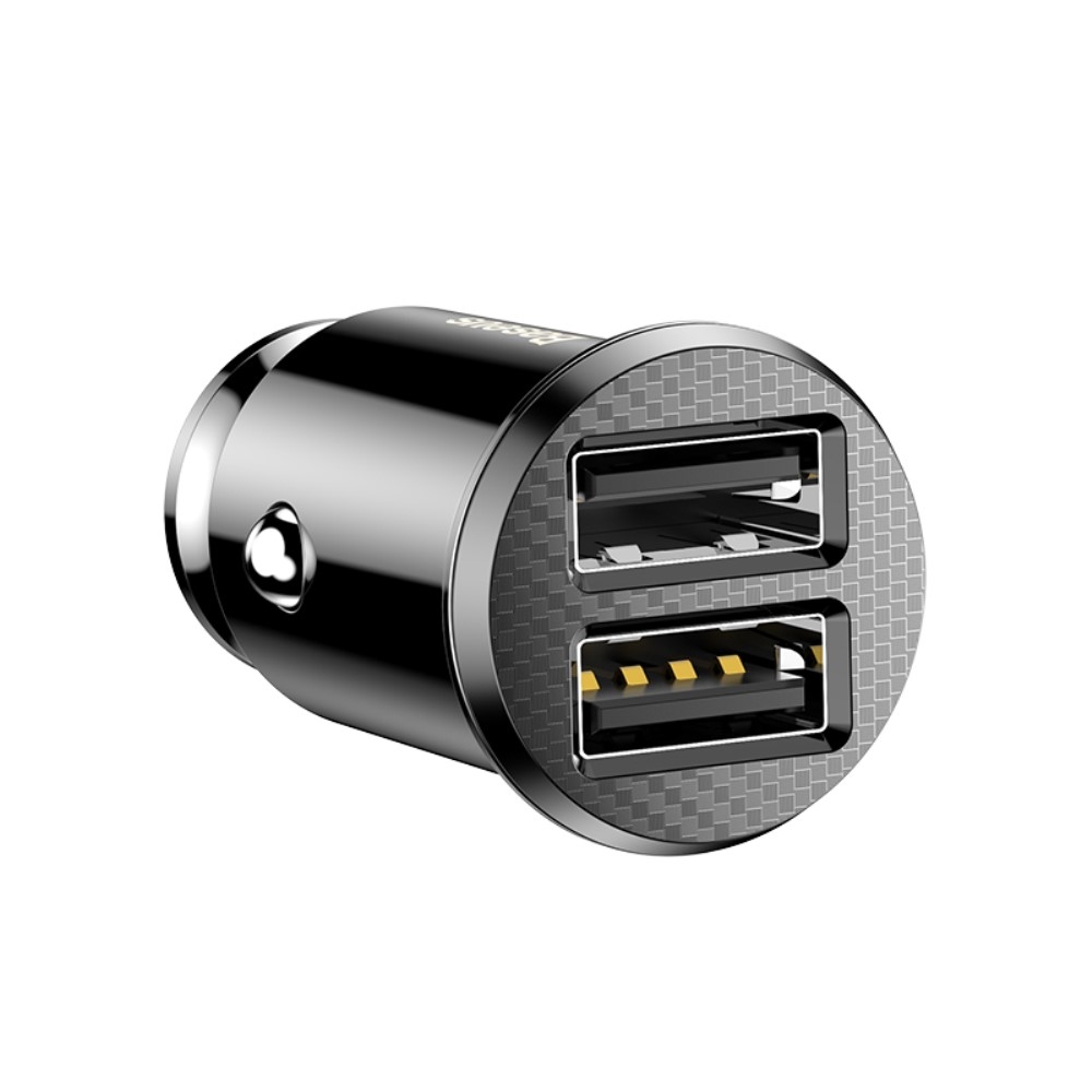 Universal Mini Dual USB Auto KFZ Ladegerät Quick Charge (3.1A) - Schwarz