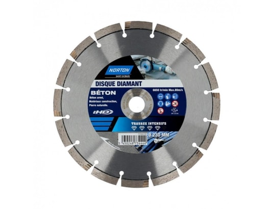 NORTON - Découpeur universel Disque diamant intensif segmenté pour matériaux de construct...