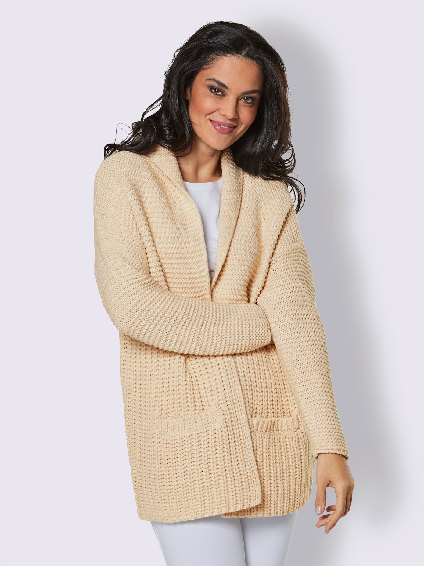 Veste en tricot mérinos/acrylique 30% laine vierge (mérinos)