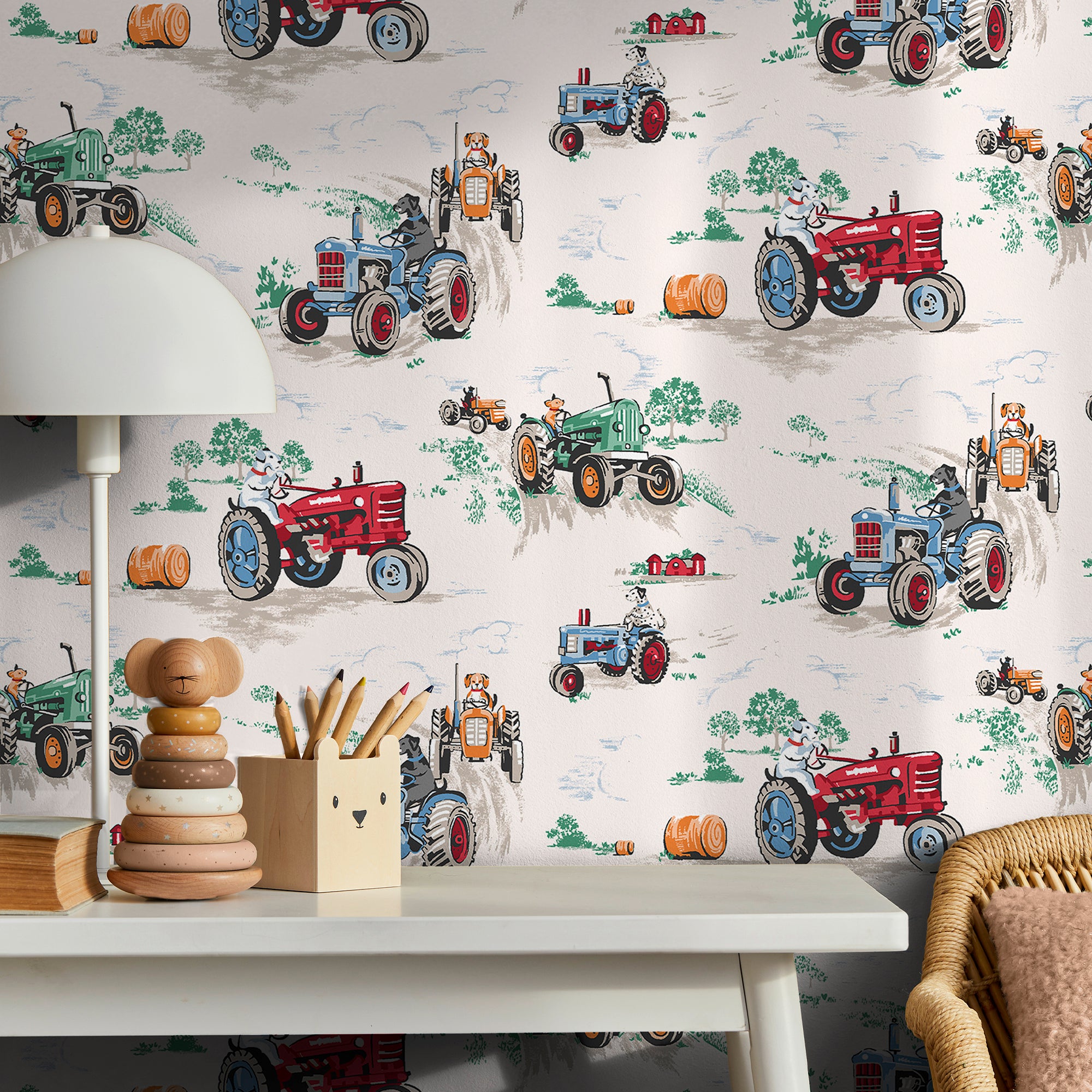 Cath Kidston Vliesbehang Tractor Multi