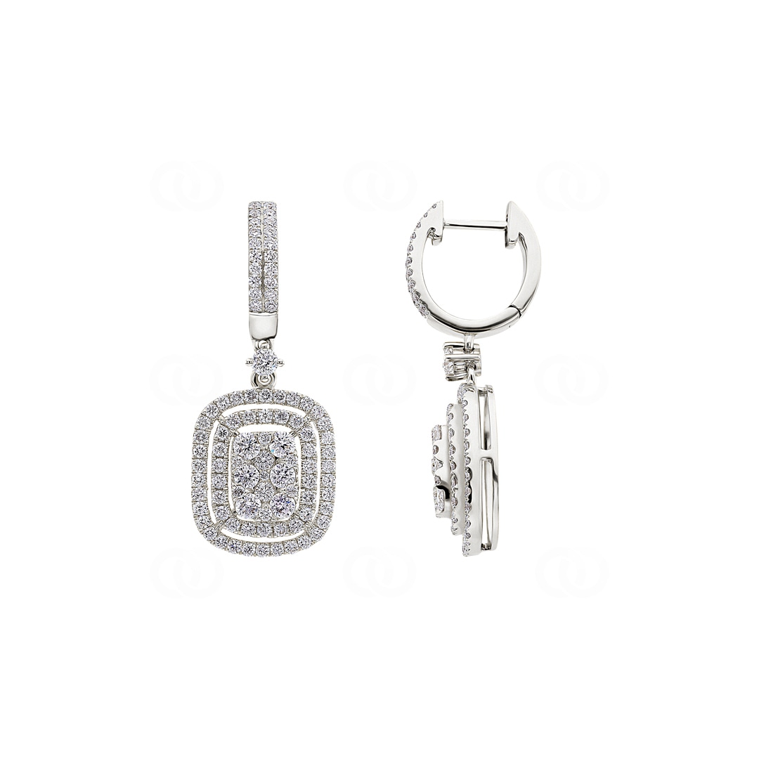 1.60 Karat Diamantohrhänger 750/18 K Weissgold