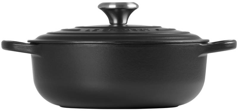 LE CREUSET Sauteuse 24cm Schwarz SIGNATURE