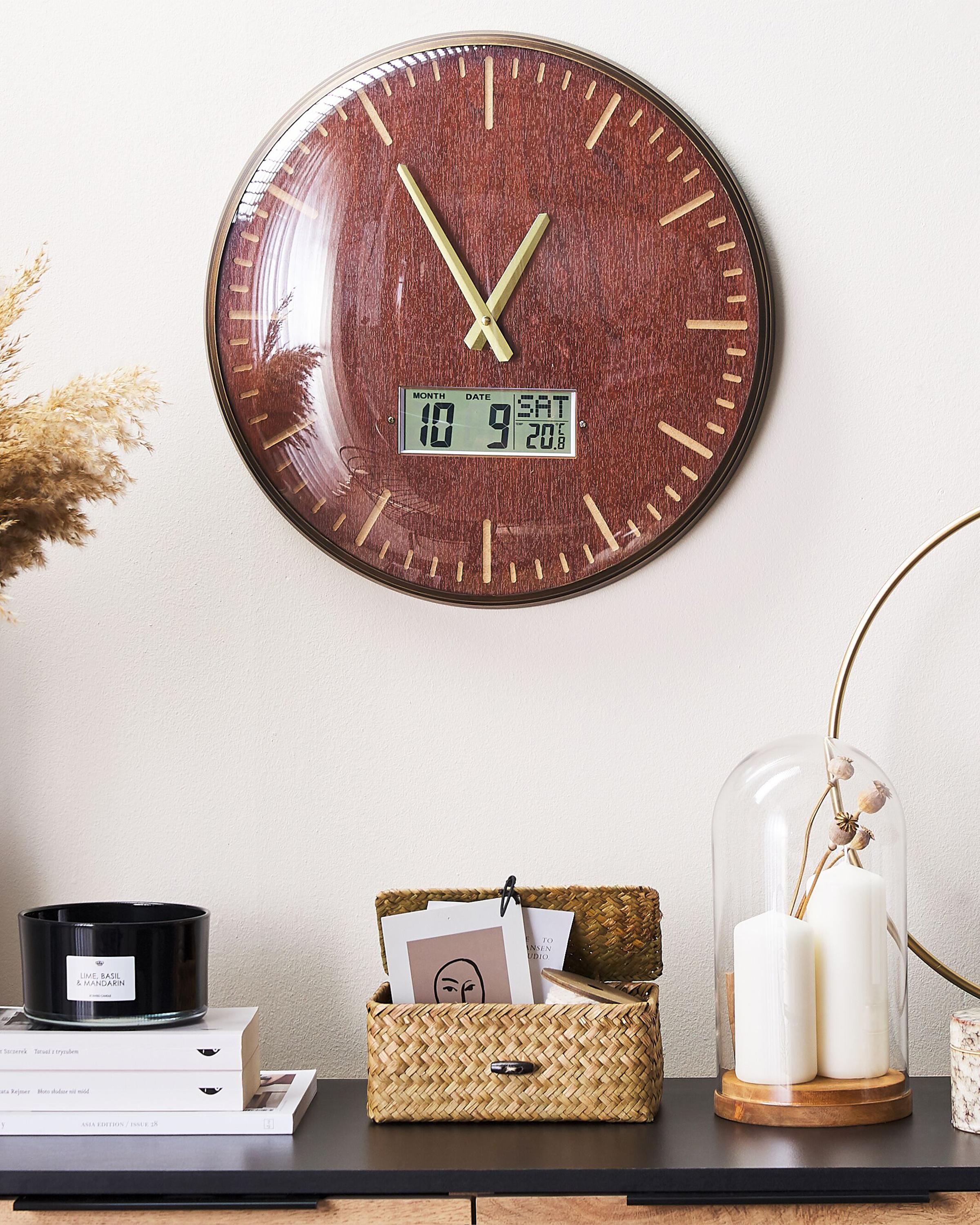 Wandklok BRUGG 43 cm Goudbruin