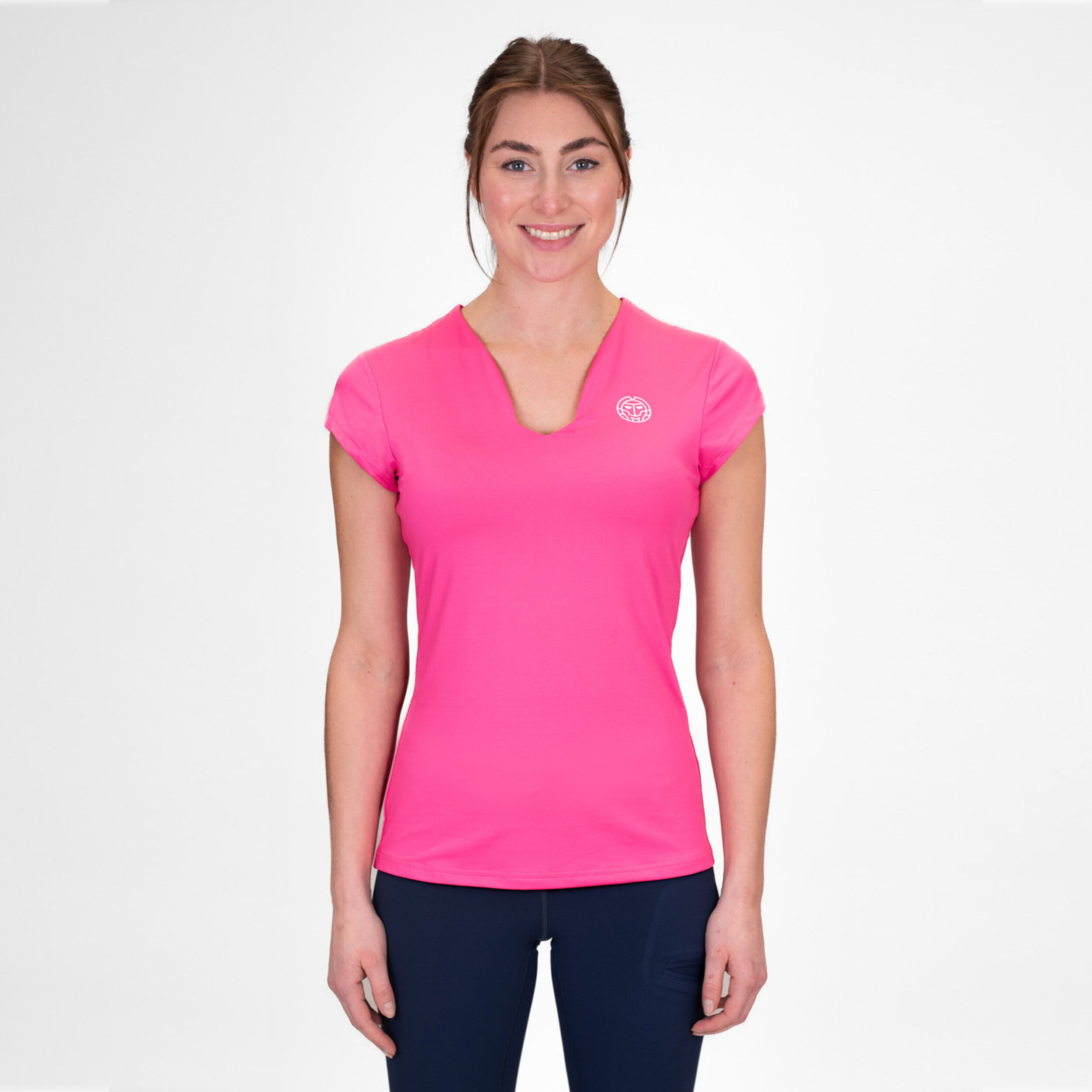 BIDI BADU Crew V-Neck T-shirt Femmes - Pink
