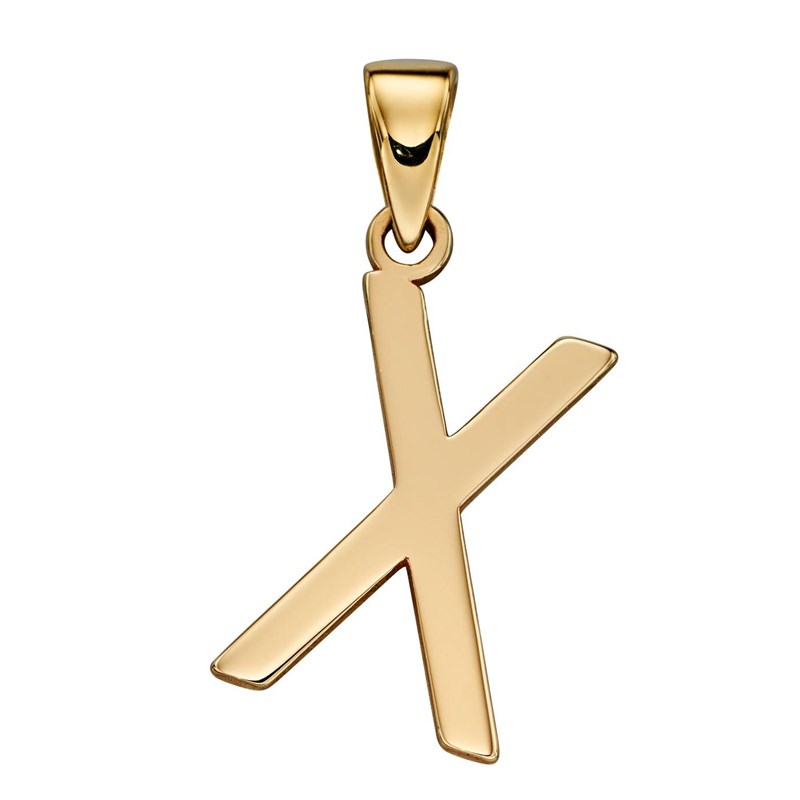 Collier lettre X en or 375/1000
