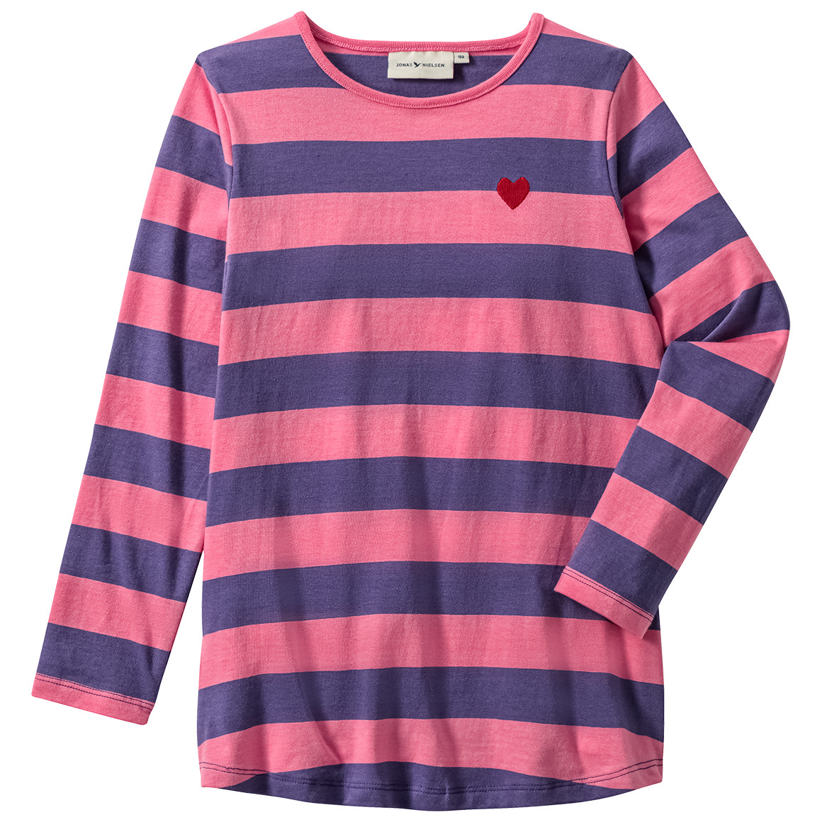 Jonas Nielsen Mädchen Langarmshirt mit Herz-Stickerei rosa
