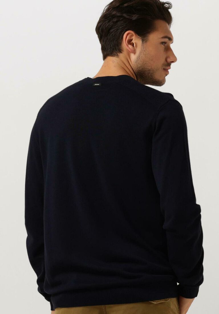 VANGUARD donkerblauwe vanguard trui crewneck cotton modal