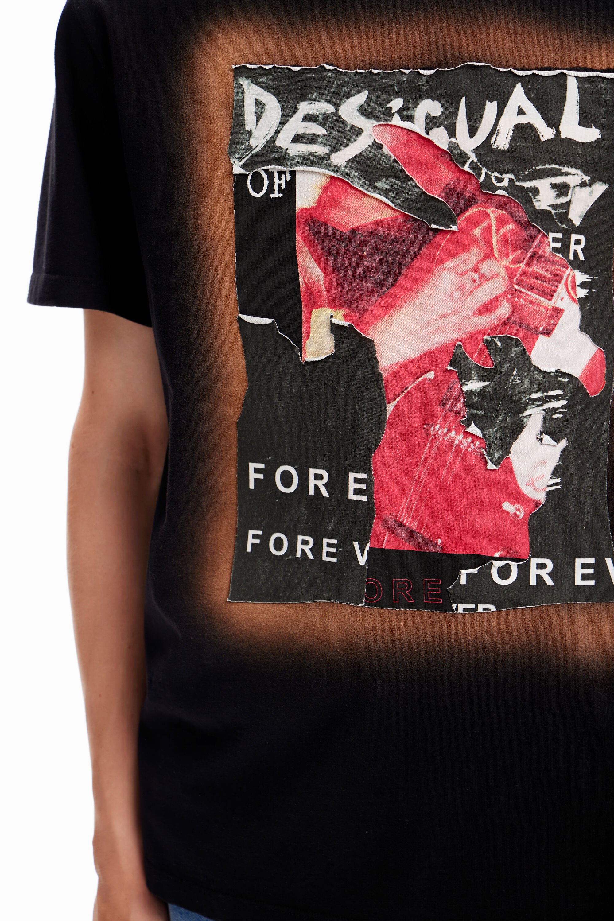 T-shirt patchwork collage
