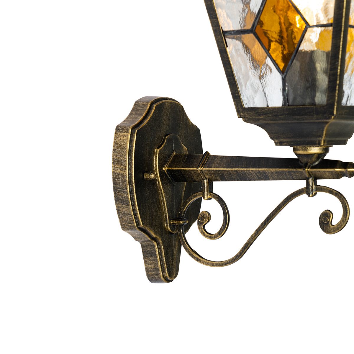 Vintage buiten wandlantaarn antiek goud - Antigua Up