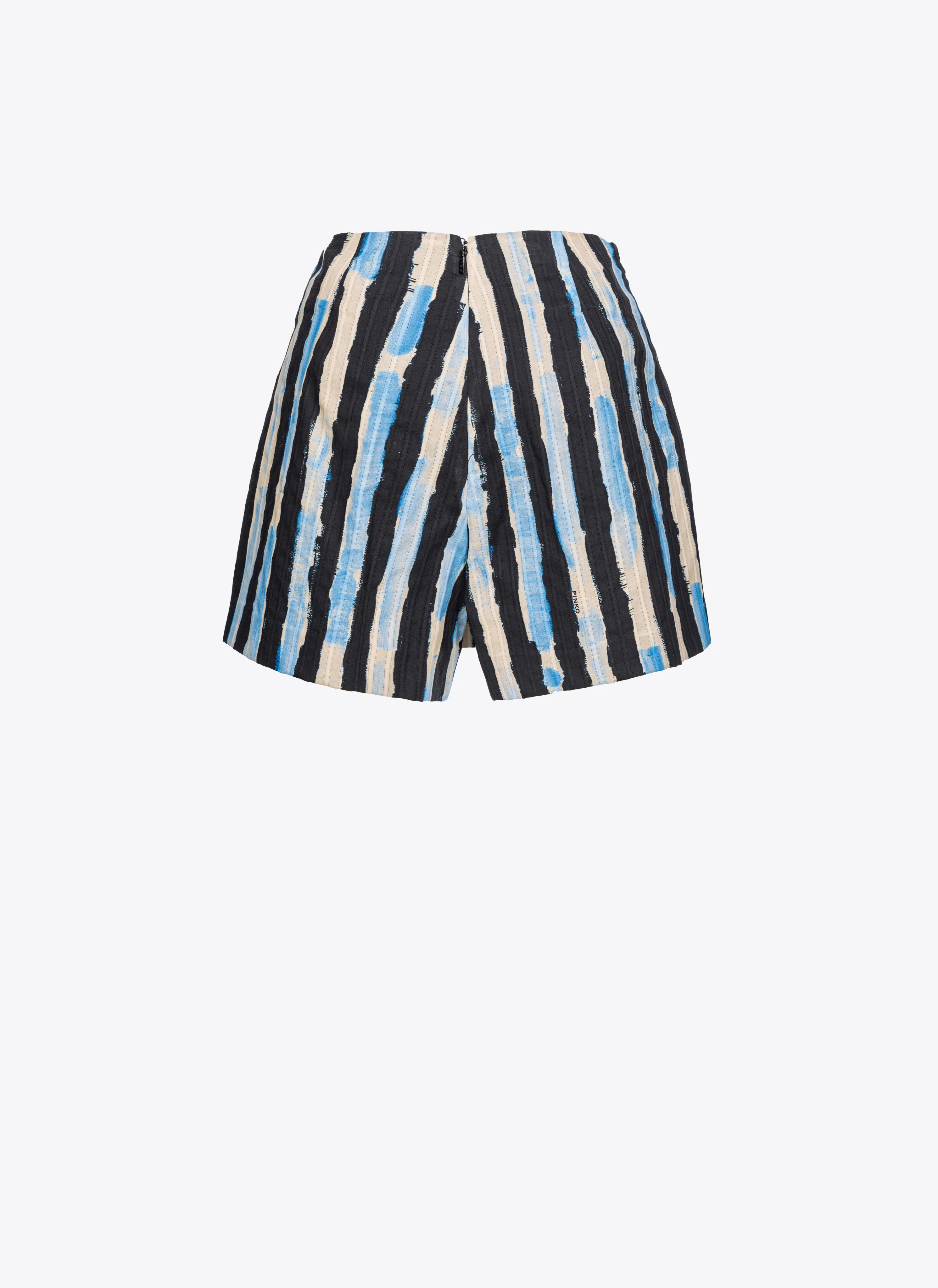 Jupe-short à rayures façon peinture | Multicolore