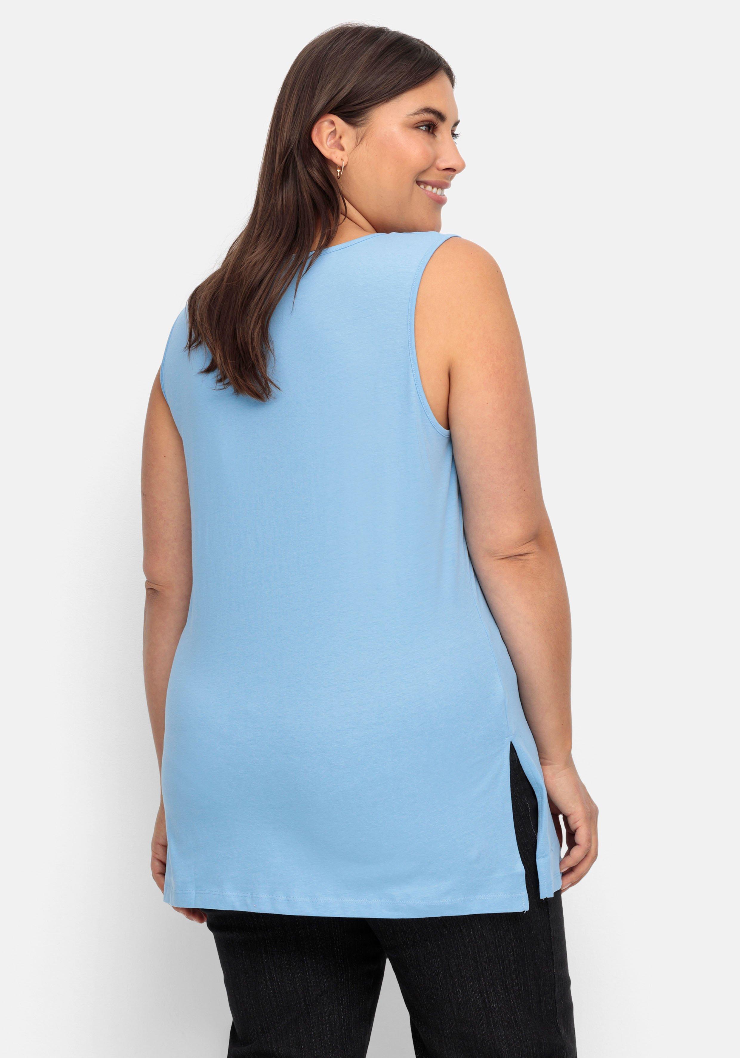 Longtop mit extralangen Seitenschlitzen