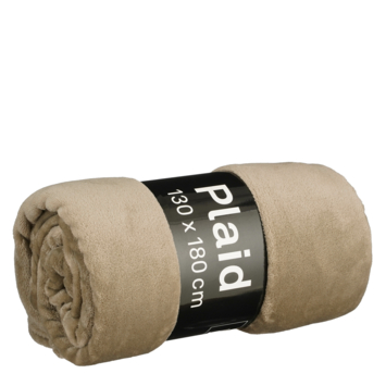 Fleece plaid bruin - l180xb130cm