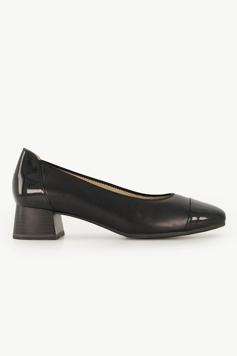 Caprice Leder-Pumps, Lackspitze, Wechselfußbett, Weite H