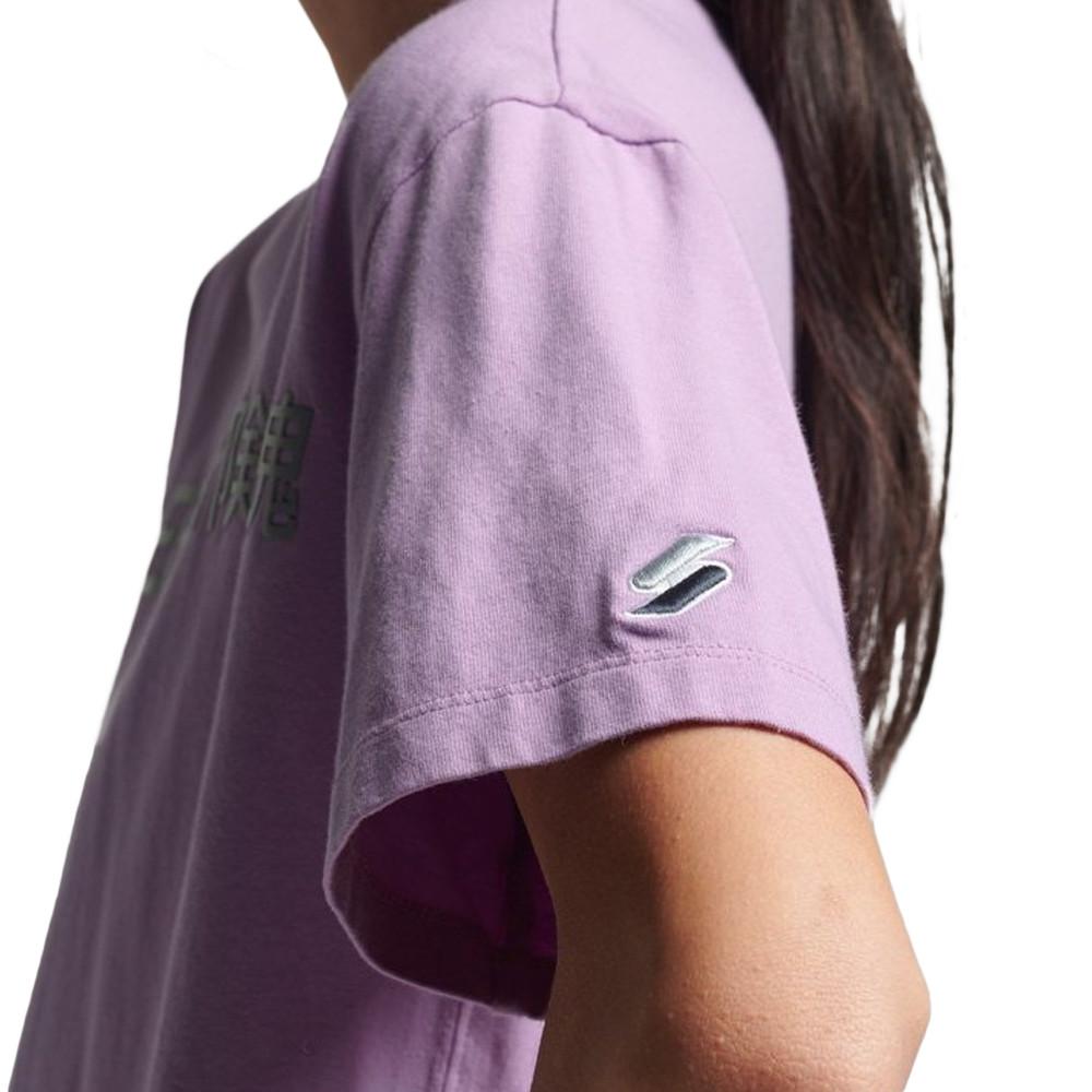 Superdry T-shirt Violet Femme Superdry Linear