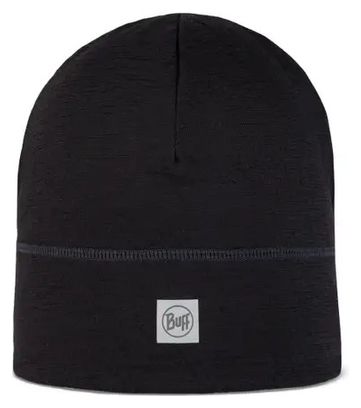 Bonnet Buff Merino Lightweight Beanie Solid Noir