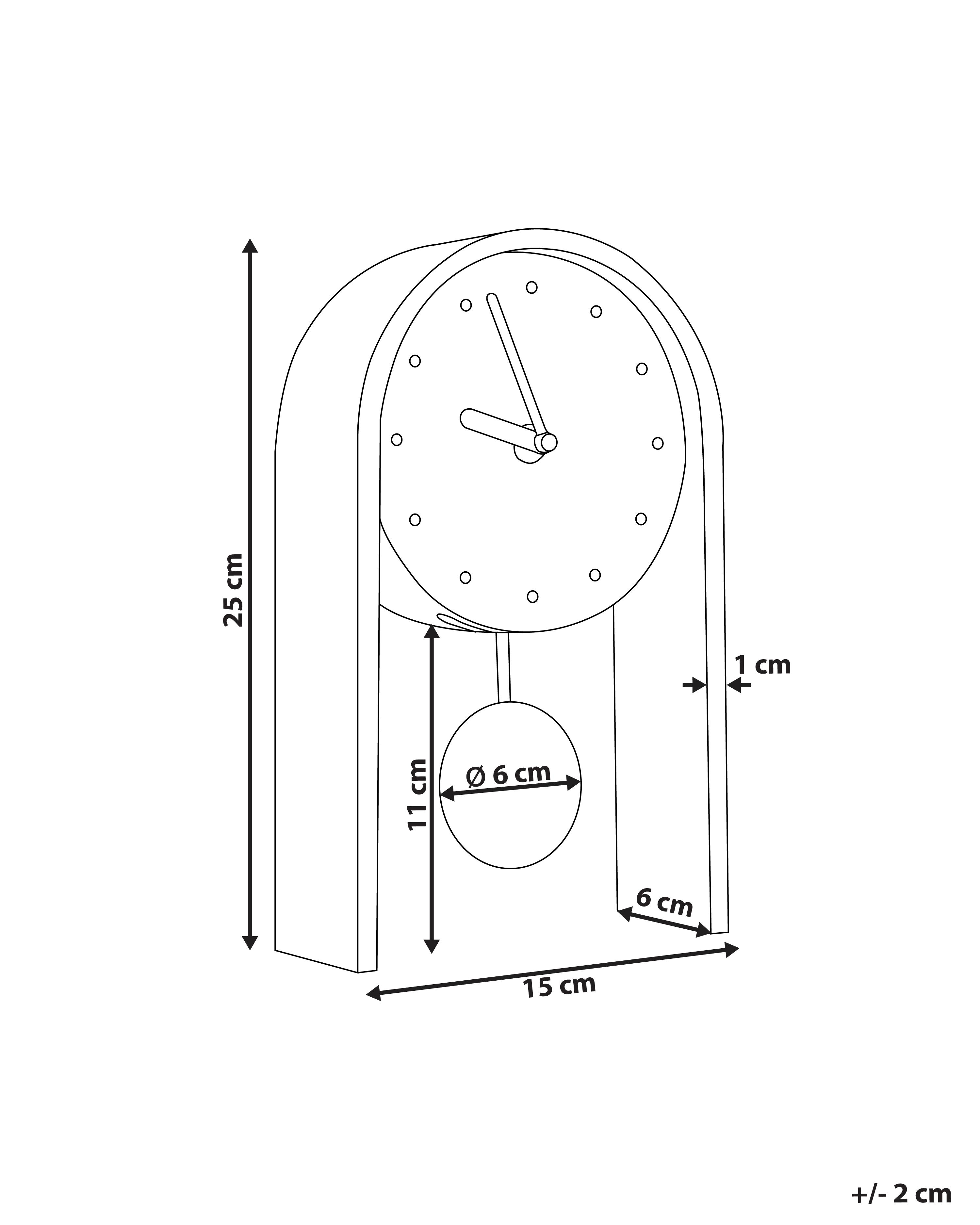 Klok FERDEN 15 cm Bruin