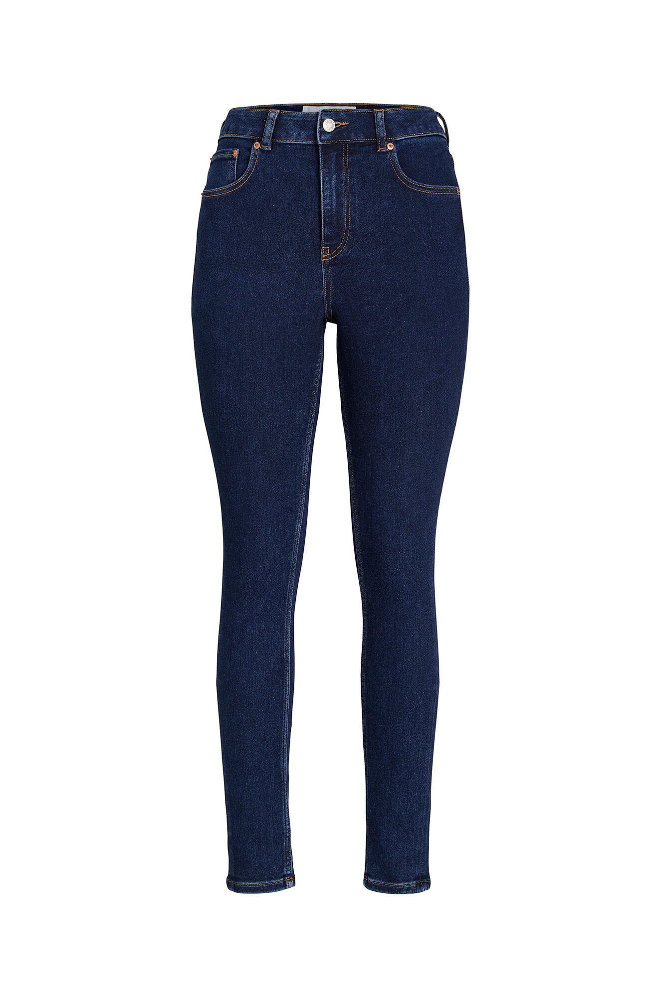 calça jeans skinny azul médio