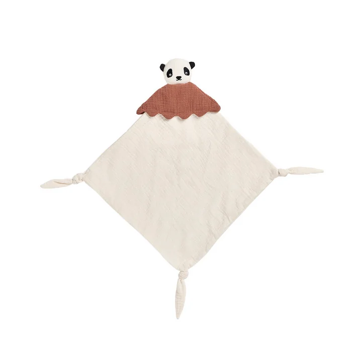 OYOY - Kuscheltuch, Lun Lun Panda, off-white