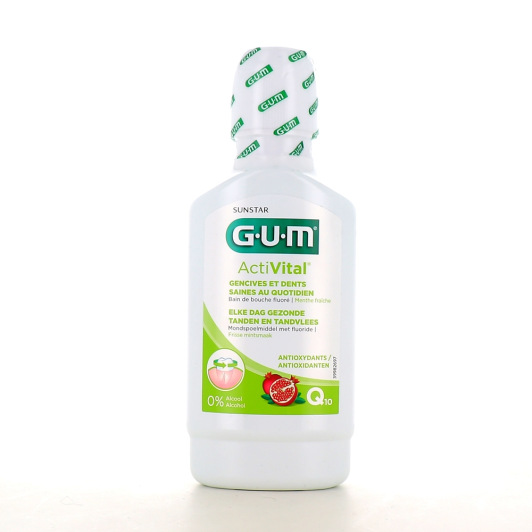 Gum Bain de bouche Activital Q10 - Dents et gencives saines