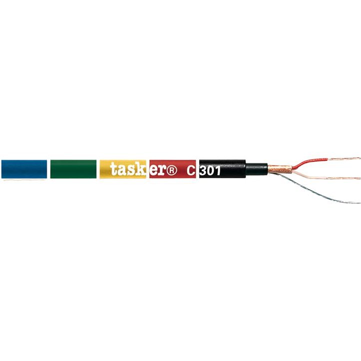 Tasker C301-Blue audiokabel, 2x 0.22 mm², ø 6 mm, 100 m