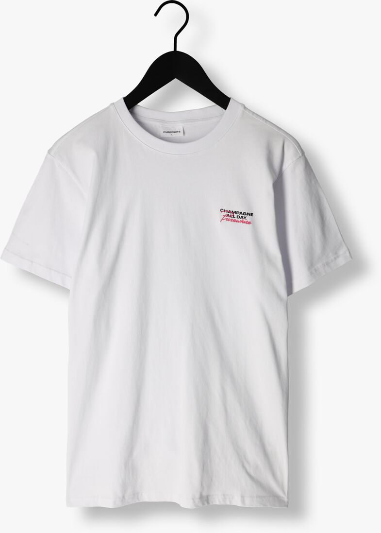 PUREWHITE witte purewhite t-shirt t-shirt with small print on chest