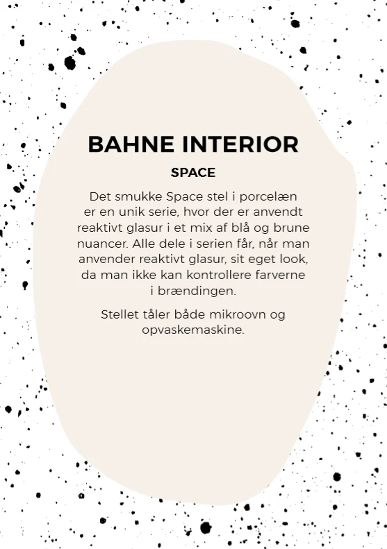 Bahne Interior  Space tallerken, blå - Ø26 cm.