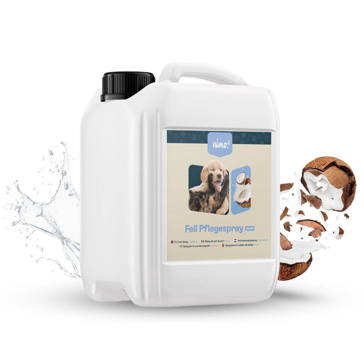 nimo® Coconut Coat Care Spray voor honden en katten • geeft glans en verzorgt de vacht