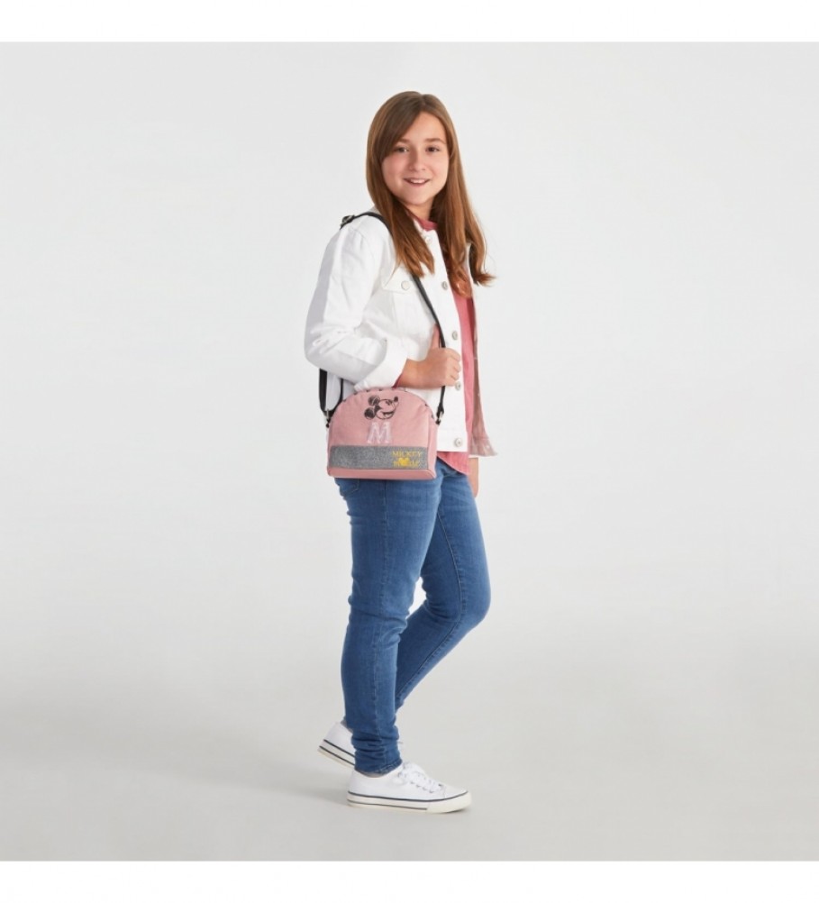 Bolsa de ombro rosa Disney Mickey The Blogger - 20,5 x 16,5 x 6 cm -