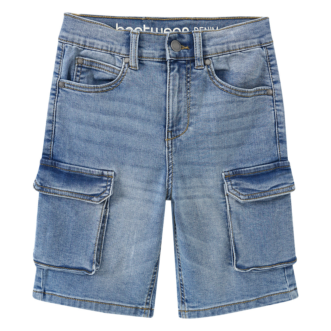 Beatwear Jungen Jeansshorts im Cargo-Style hellblau