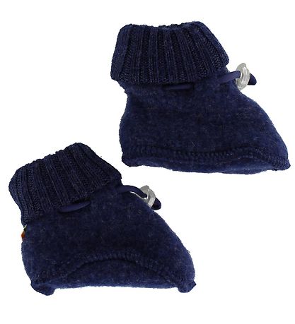 Joha Krabbelschuhe - Wolle - Navy