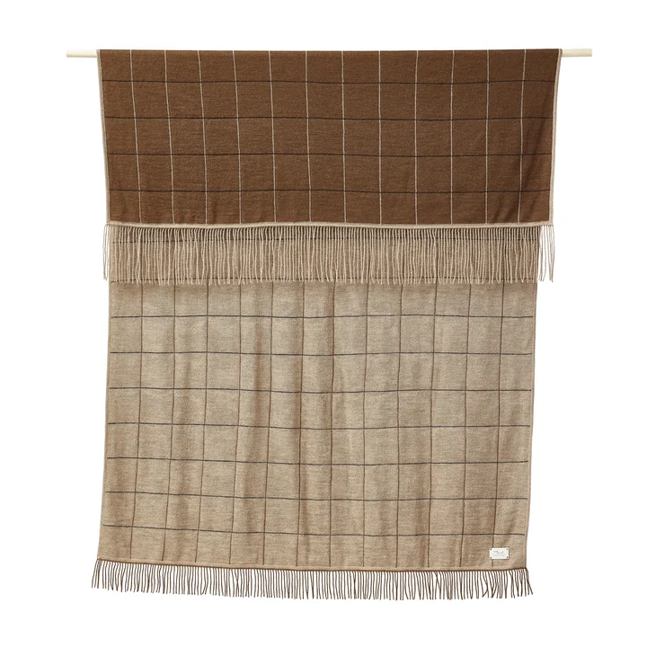 Form & Refine - Aymara Decke, 130 x 190 cm, New Square braun