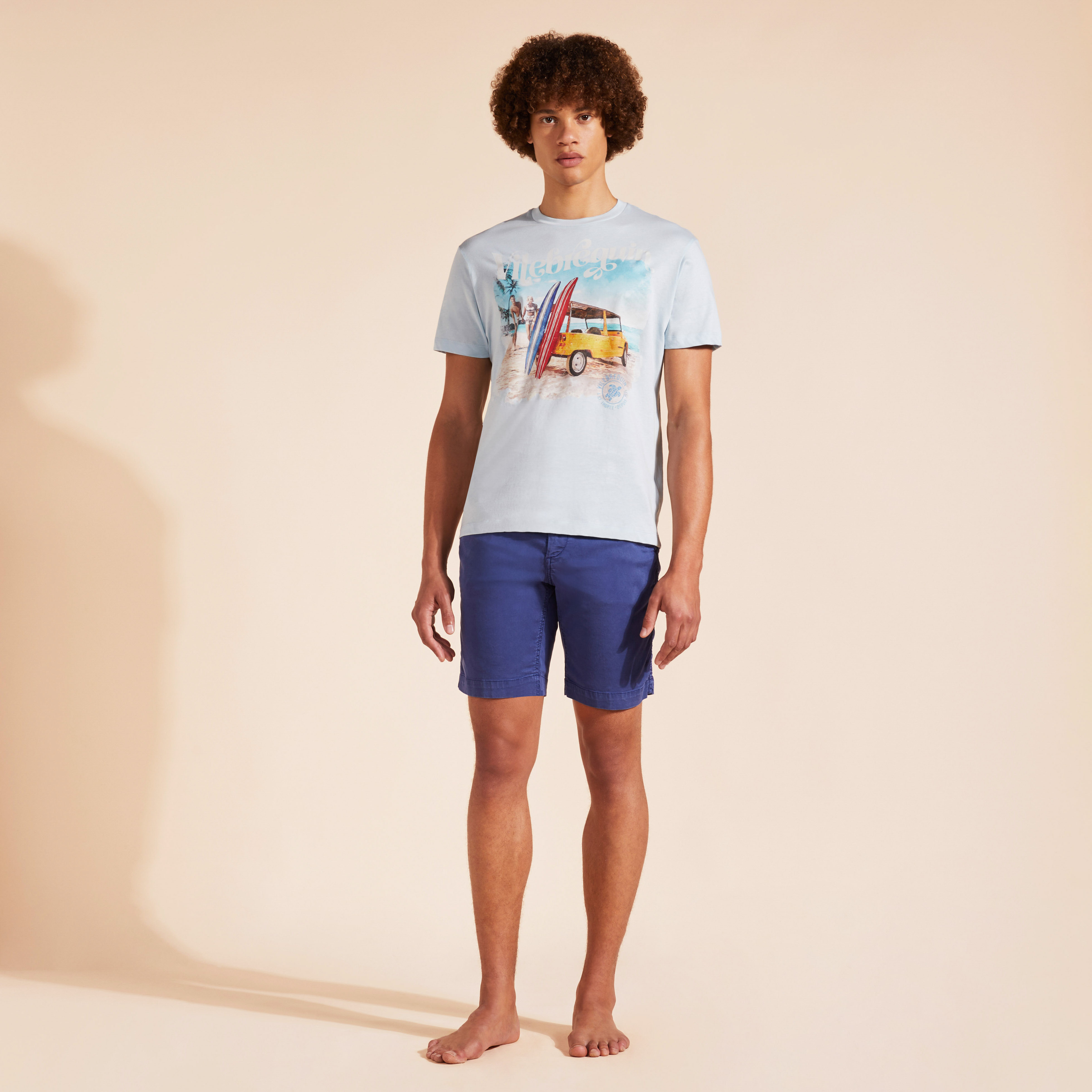 T-Shirt en Coton Homme Surf and Mini Moke