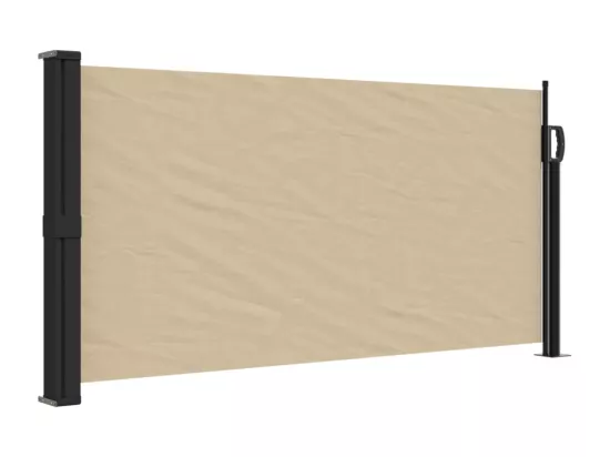 Auvent latéral rétractable beige 100x300 cm