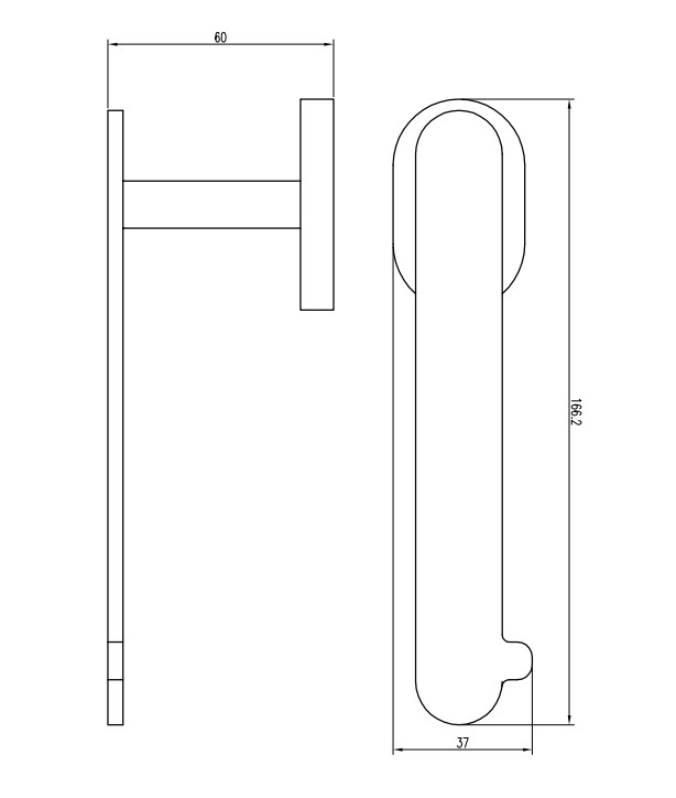 Eastbrook Salerno messing toiletrolhouder zwart mat