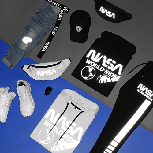 Sweat Capuche Worldwide Reflective Noir
